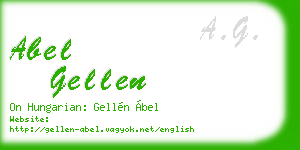 abel gellen business card
