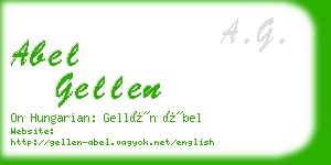 abel gellen business card